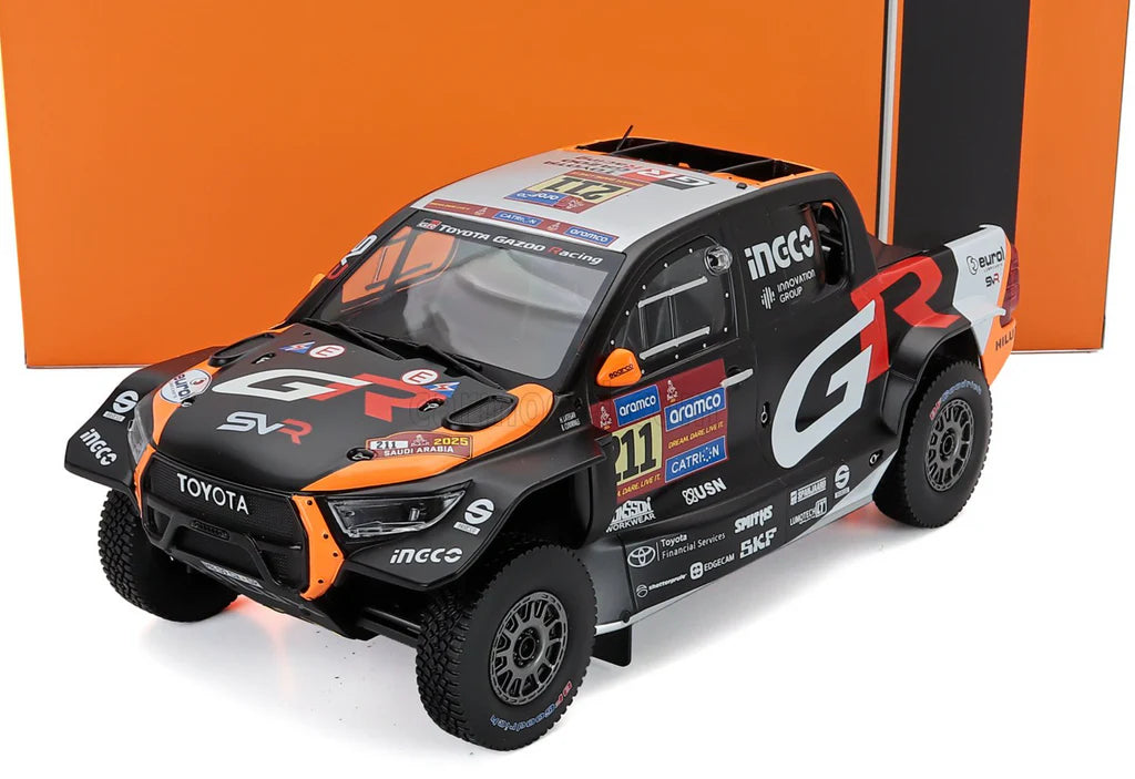 Toyota GR DKR Hilux Evo #211 L.Henk - C.Brett 2nd Rally Dakar 2025 - 1/18 Ixo Modelcars