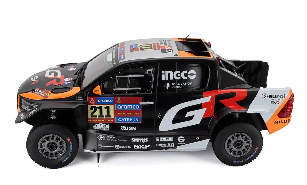 Toyota GR DKR Hilux Evo #211 L.Henk - C.Brett 2nd Rally Dakar 2025 - 1/18 Ixo Modelcars