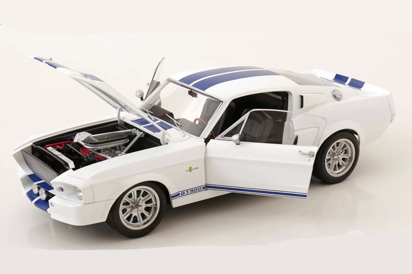 Ford Mustang Shelby GT500 Eleanor 1967 alb/dungi albastre - 1/12 KK-Scale