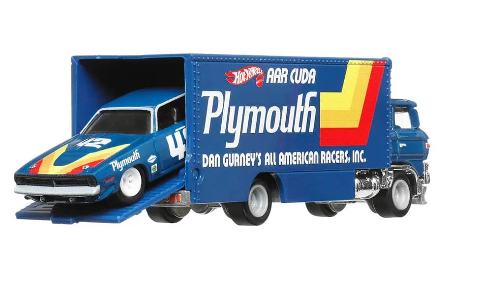 Set 2 machete Sakura Sprinter si Plymouth AAR Cuda 1970 - 1/64 Hot Wheels Premium