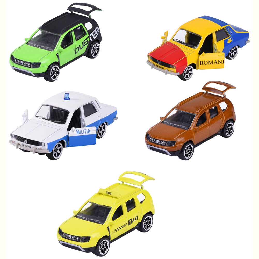 Set 5 masinute metalice Dacia Hirstorical - 1/64 Majorette