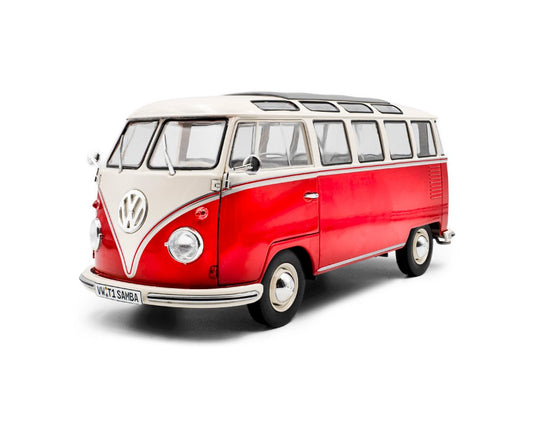 Volkswagen T1 Samba 1962 rosu/alb - 1/18 Solido