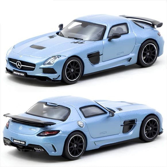 Mercedes-Benz SLS AMG Coupe Black Series matte blue - 1/64 Tarmac