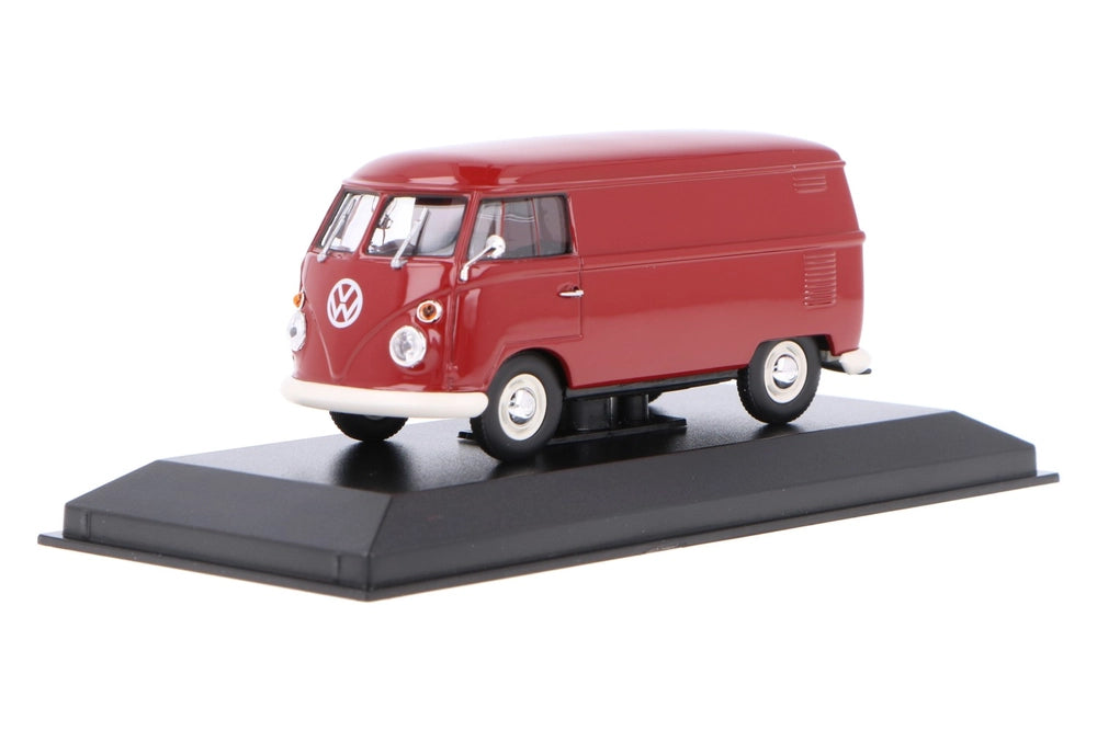 Volkswagen T1 delivery van  1963 rosu cu vitrina plexiglass - 1/43 Maxichamps