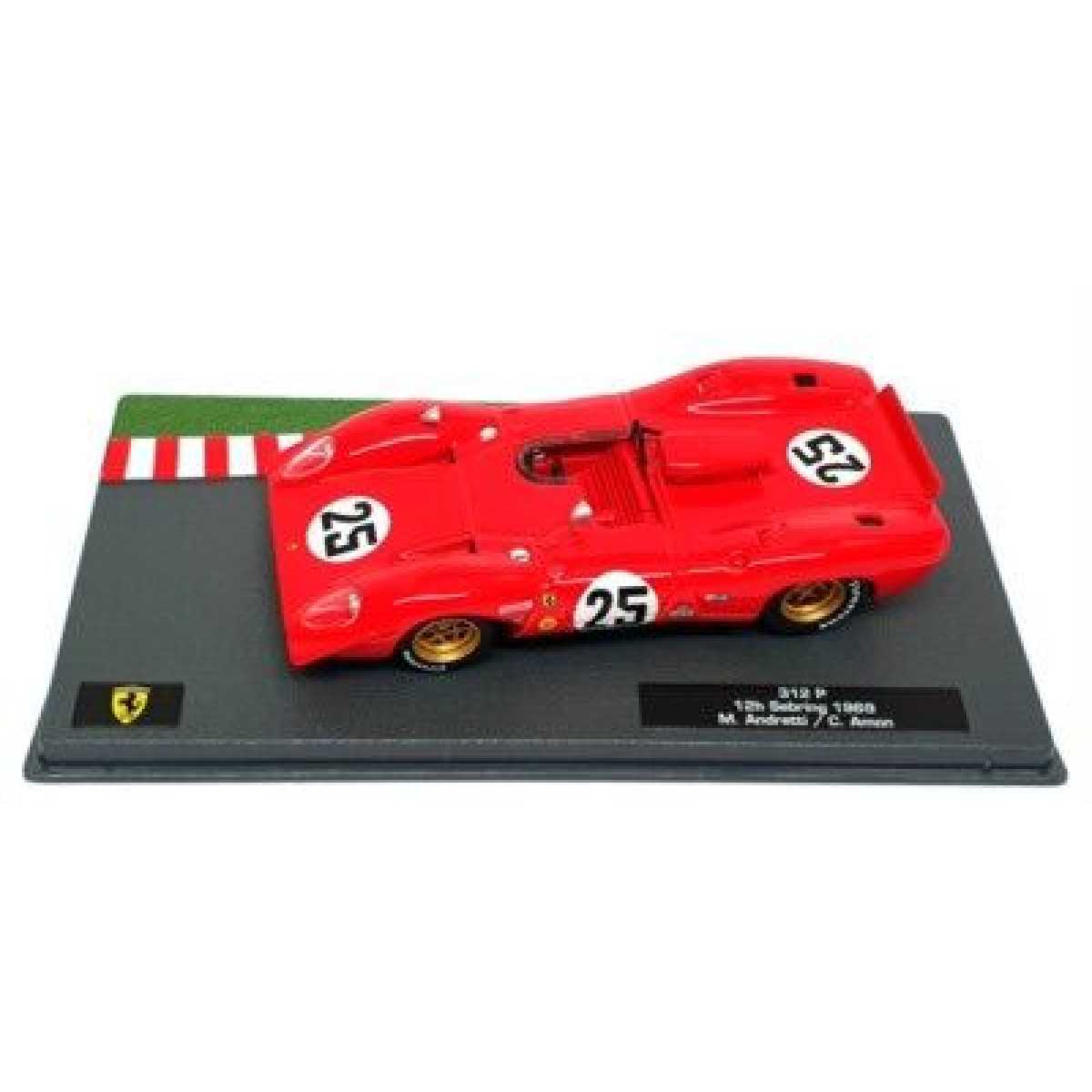 Ferrari 312P 12h Sebring 1969 #25 cu vitrina plexiglass - 1/43 Edicola