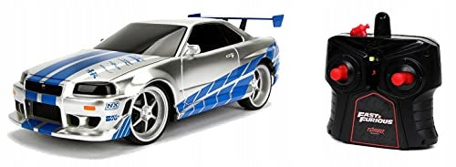 Masinuta Nissan Skyline GT-R R34 cu telecomanda - 1/24 Jada