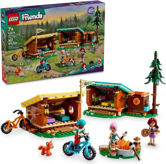 LEGO Friends 42624 - Cabane confortabile in tabara de aventuri (437 piese)