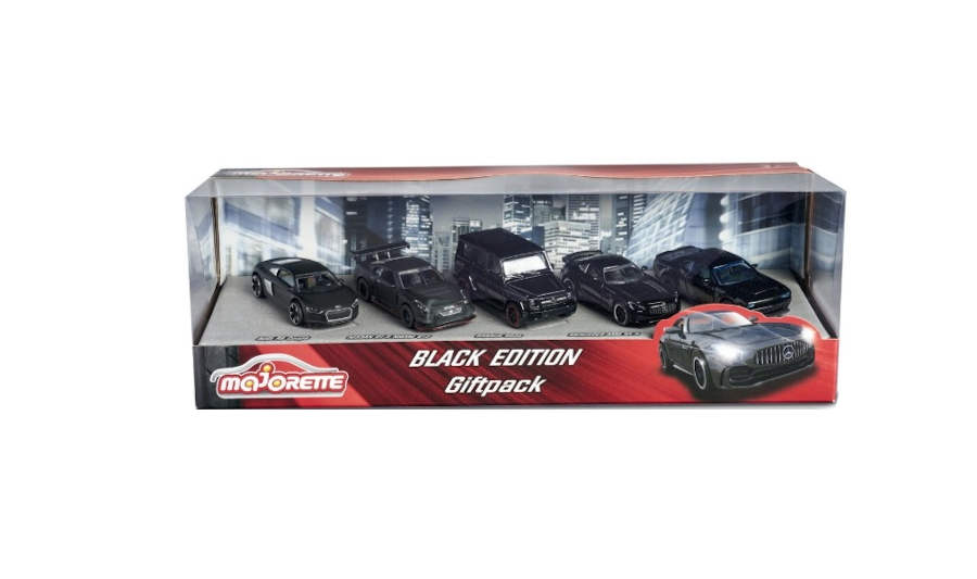 Set 5 masinute metalice Majorette Black Edition - 1/64 Majorette