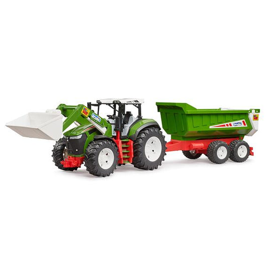 BRUDER 03452 - Tractor Roadmax cu incarcator frontal si remorca basculanta