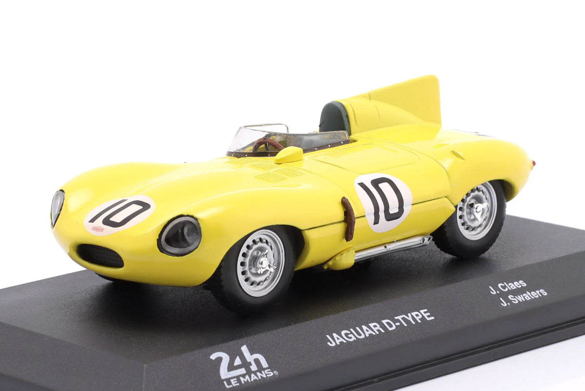Jaguar D-Type 1955 #10 J.Claes si J.Swaters cu vitrina plexiglass - 1/43 Altaya