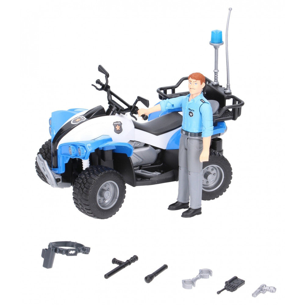 ATV de politie cu figurina politist, Bruder 63010
