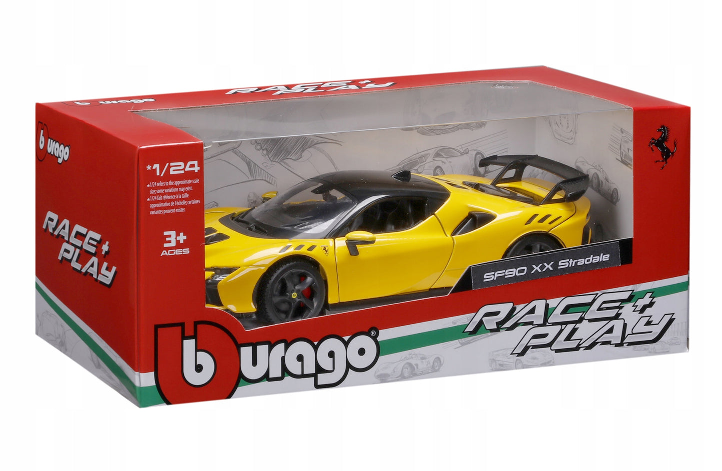 Ferrari SF90 XX Stradale galben - 1/24 Bburago