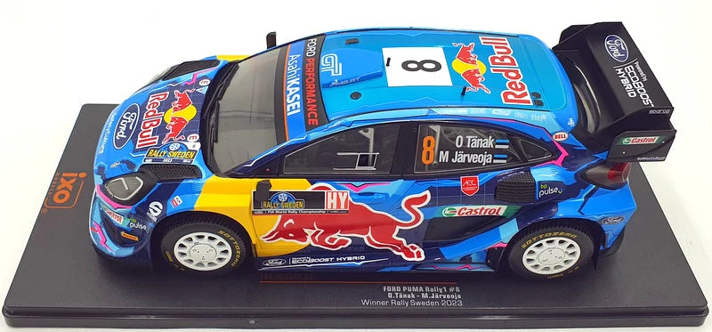 Ford Puma Rally1 #8 Winner Rally Sweden 2023 - 1/18 Ixo Models