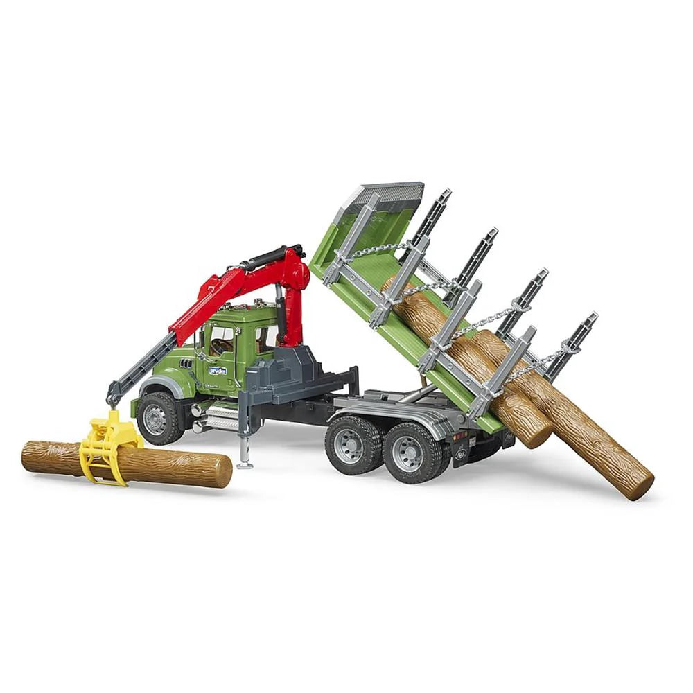 BRUDER 02824 - Camion forestier Mack cu macara