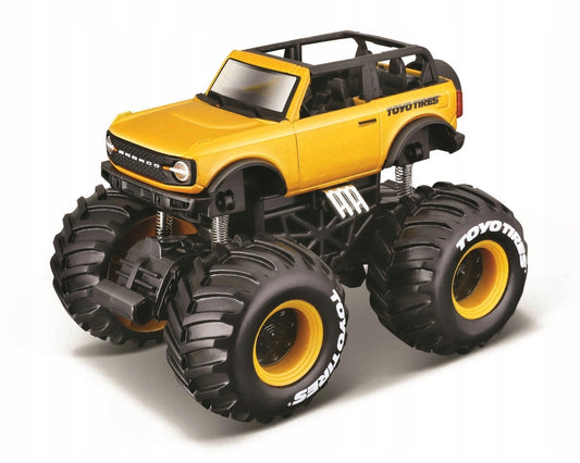 Monster Truck Earth Shockers 12cm Ford Bronco portocaliu pullback Fresh Metal - Maisto