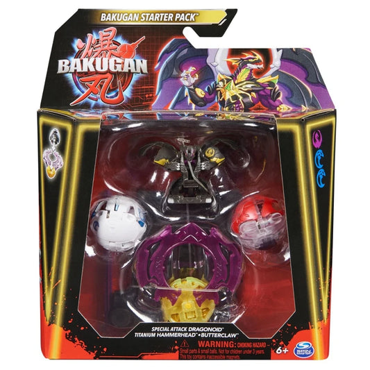 Set Bakugan Starter Pack special attack Dragonoid-Titanium Hammerhead-Butterclaw