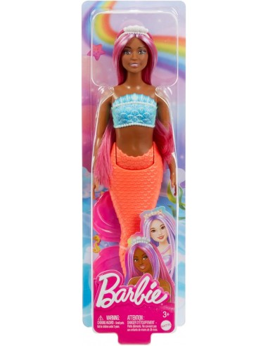 Papusa Barbie - Sirena cu par roz