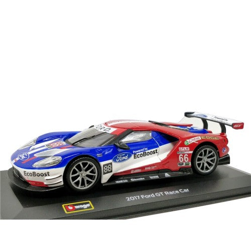 Ford GT Race Car #66 cu vitrina plexiglass - 1/32 Bburago