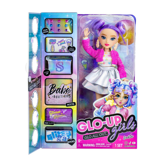 Papusa Glo-Up Girls Glo All Out - Sadie 27cm
