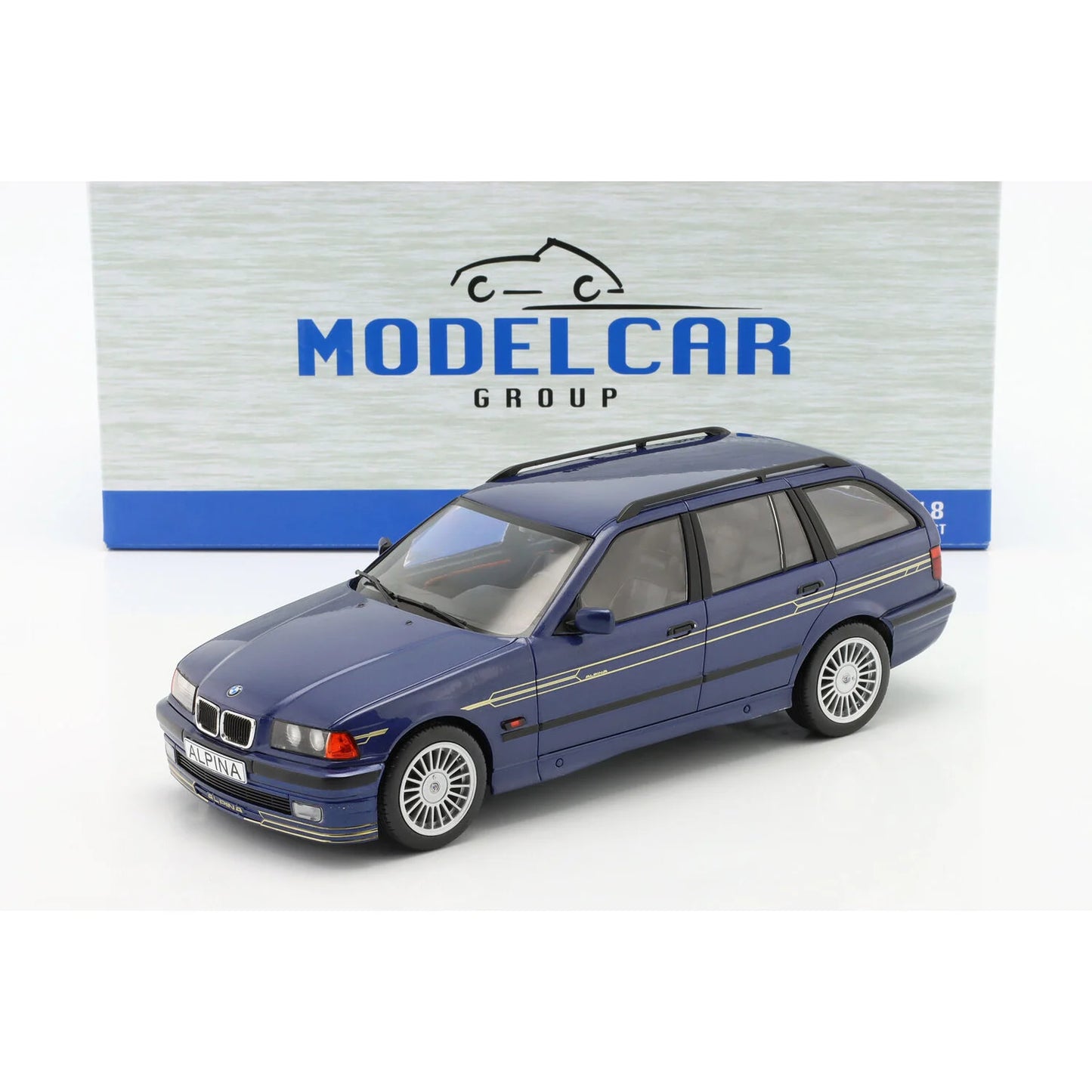 BMW E36 Alpina B3 3.2 Touring albastru - 1/18 Model Car Group