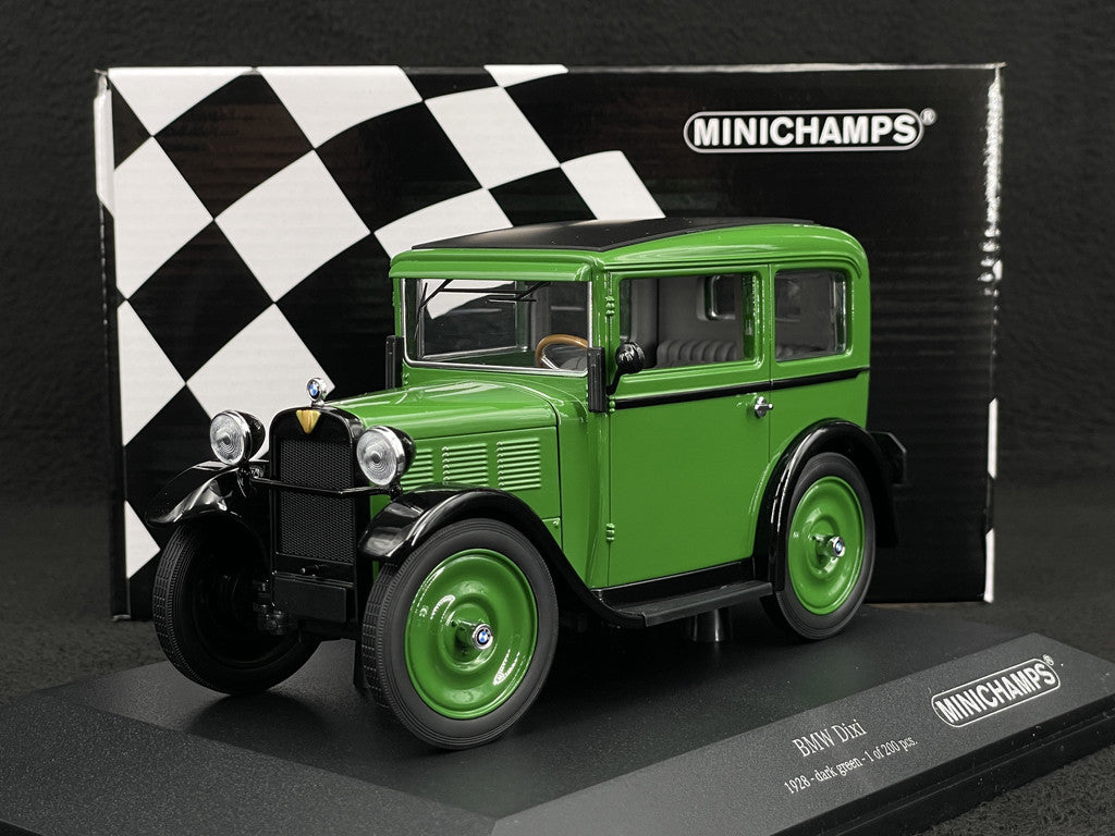 BMW Dixi 1928 dark green 1/200pcs - 1/18 Minichamps
