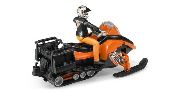 BRUDER 63101 - Snowmobil cu figurina barbat si accesorii