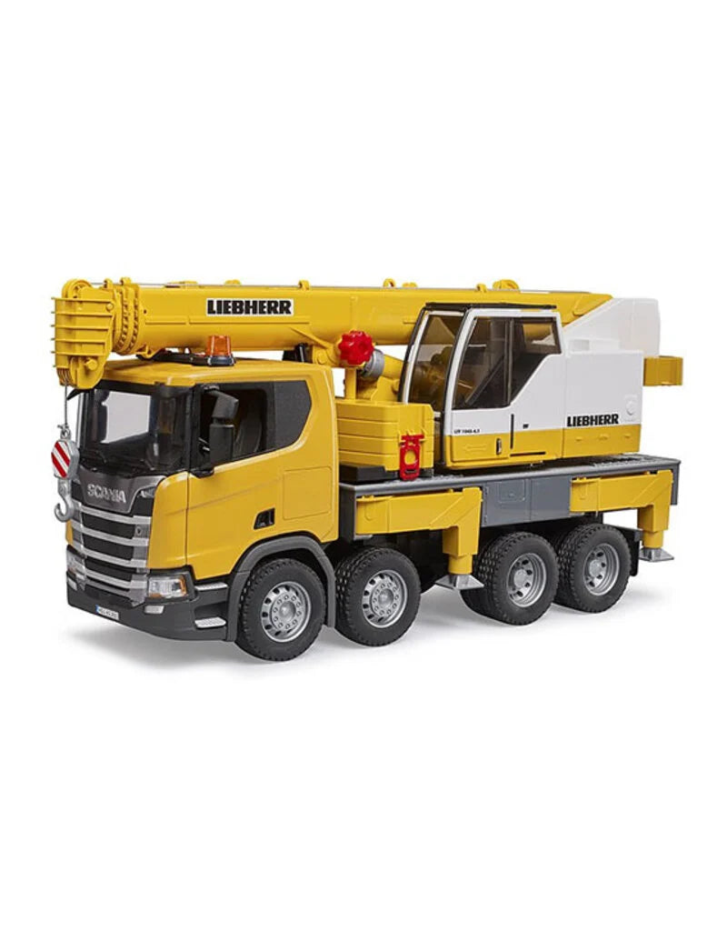 BRUDER 3571 - Camion Scania cu macara Liebherr