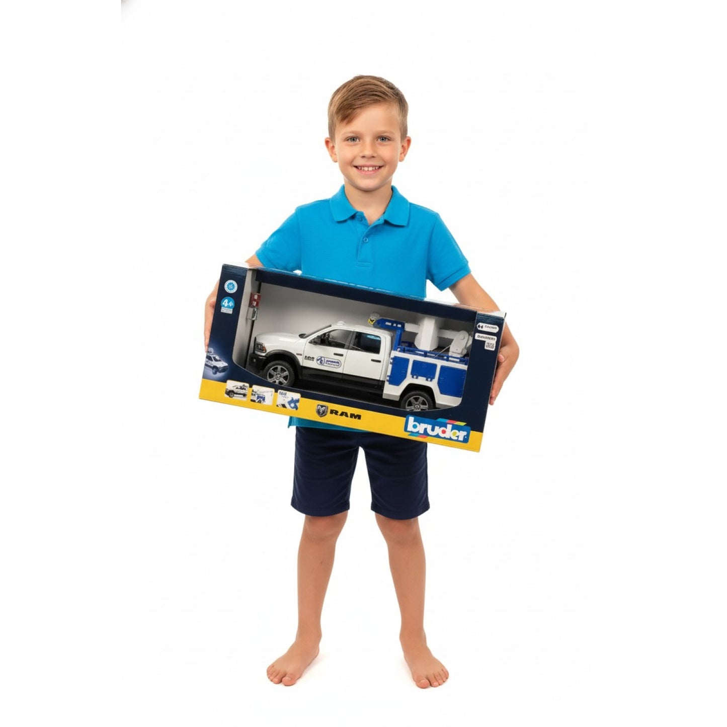 BRUDER 02509 - Camion de Service Bruder RAM 2500 cu macara și lumini