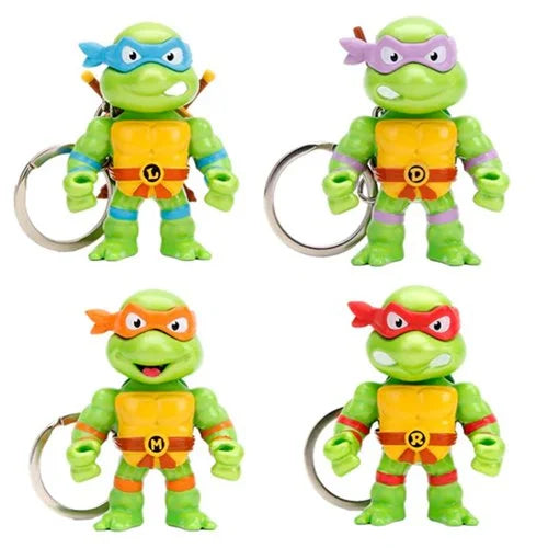 Set 4 brelocuri cu figurine metalice testoasele ninja 5cm - Jada