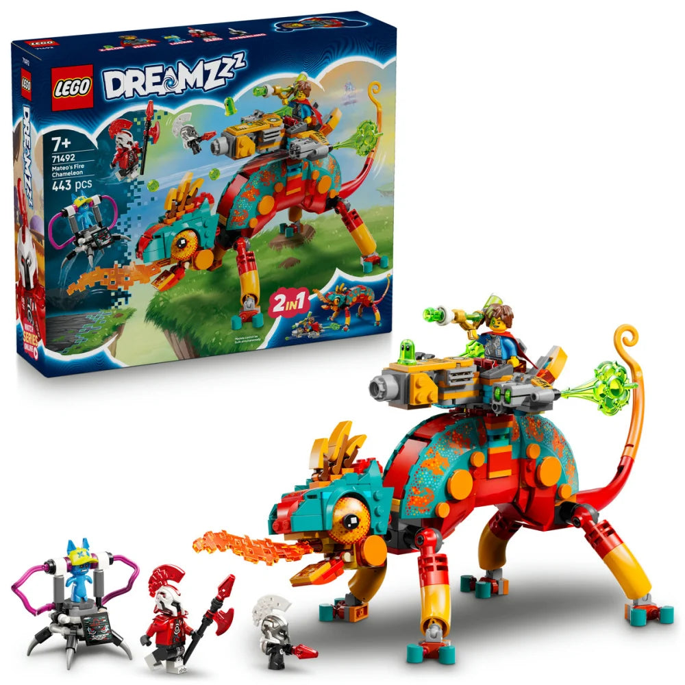 LEGO DREAMZzz 71492 - Cameleonul de foc al lui Mateo (443 piese)