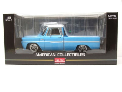Chevrolet C-10 Styleside Pickup Lowrider blue 1965 - 1/18 Sun Star