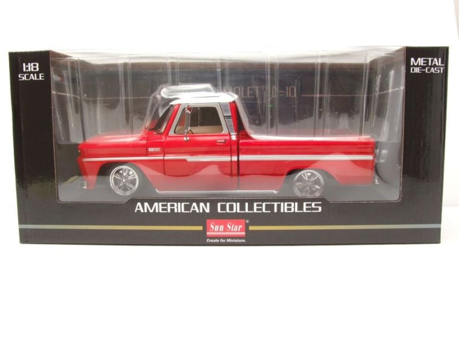 Chevrolet C-10 Styleside Pickup Lowrider red 1965 - 1/18 Sun Star