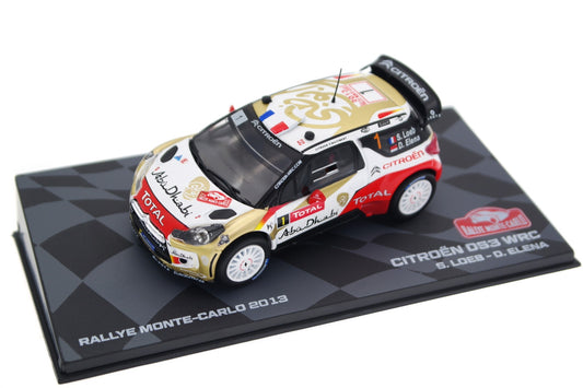 Citroen DS3 WRC S.Loeb - D.Elena Rallye Monte-Carlo 2013 #1 cu vitrina plexiglass - 1/43 Altaya