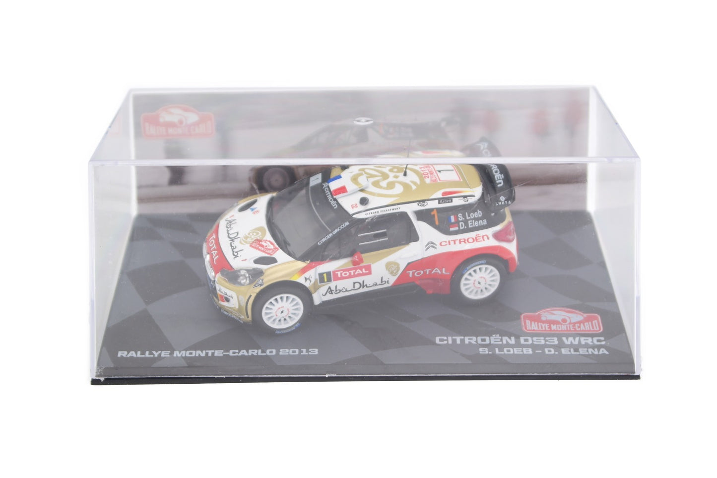 Citroen DS3 WRC S.Loeb - D.Elena Rallye Monte-Carlo 2013 #1 cu vitrina plexiglass - 1/43 Altaya