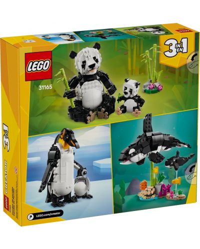 LEGO Creator 3 in 1 31165- Animale salbatice: Familia de ursi panda (626 piese)