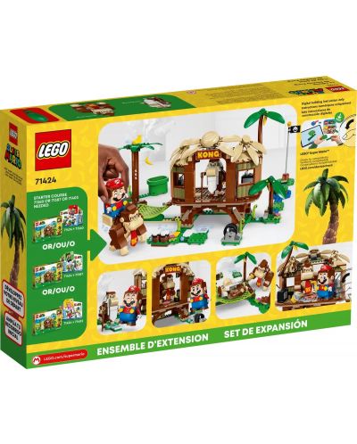 LEGO Super Mario 71424 - Set de extindere - Casa din copac a lui Donkey Kong (555 piese)