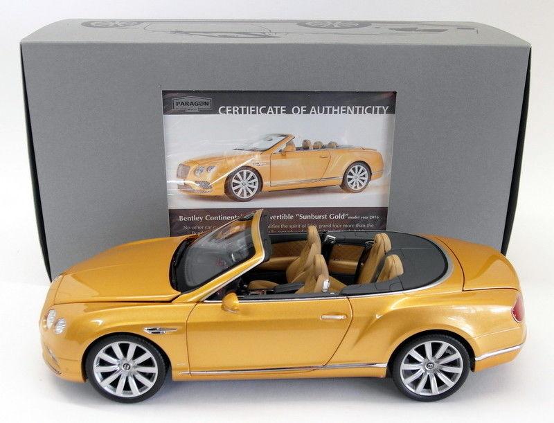Bentley Continental GT Convertible 2016 Sunburst Gold RHD - 1/18 Paragon