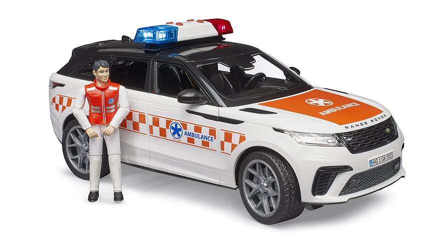 BRUDER 02885 - Masina de urgenta Range Rover Velar cu paramedic