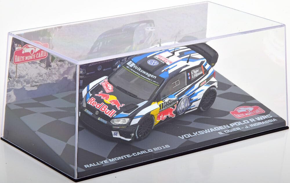 Volkswagen Polo R WRC S.Ogier - J.Ingrassia Rallye Monte-Carlo 2016 #1 cu vitrina plexiglass - 1/43 Altaya