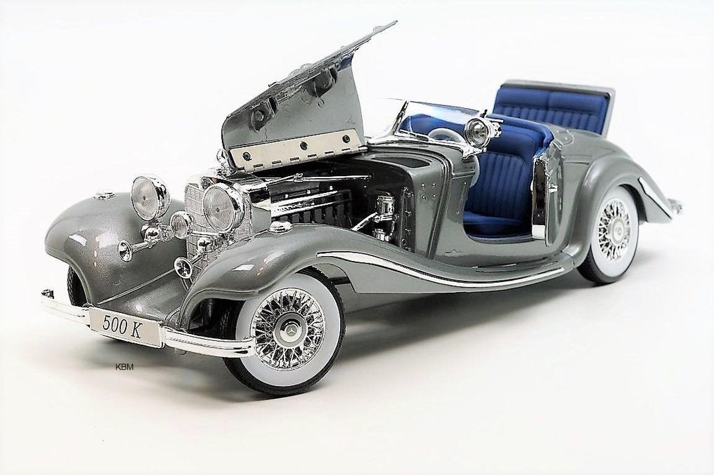 Mercedes-Benz 500K Typ Specialroadster 1936 gri - 1/18 Maisto