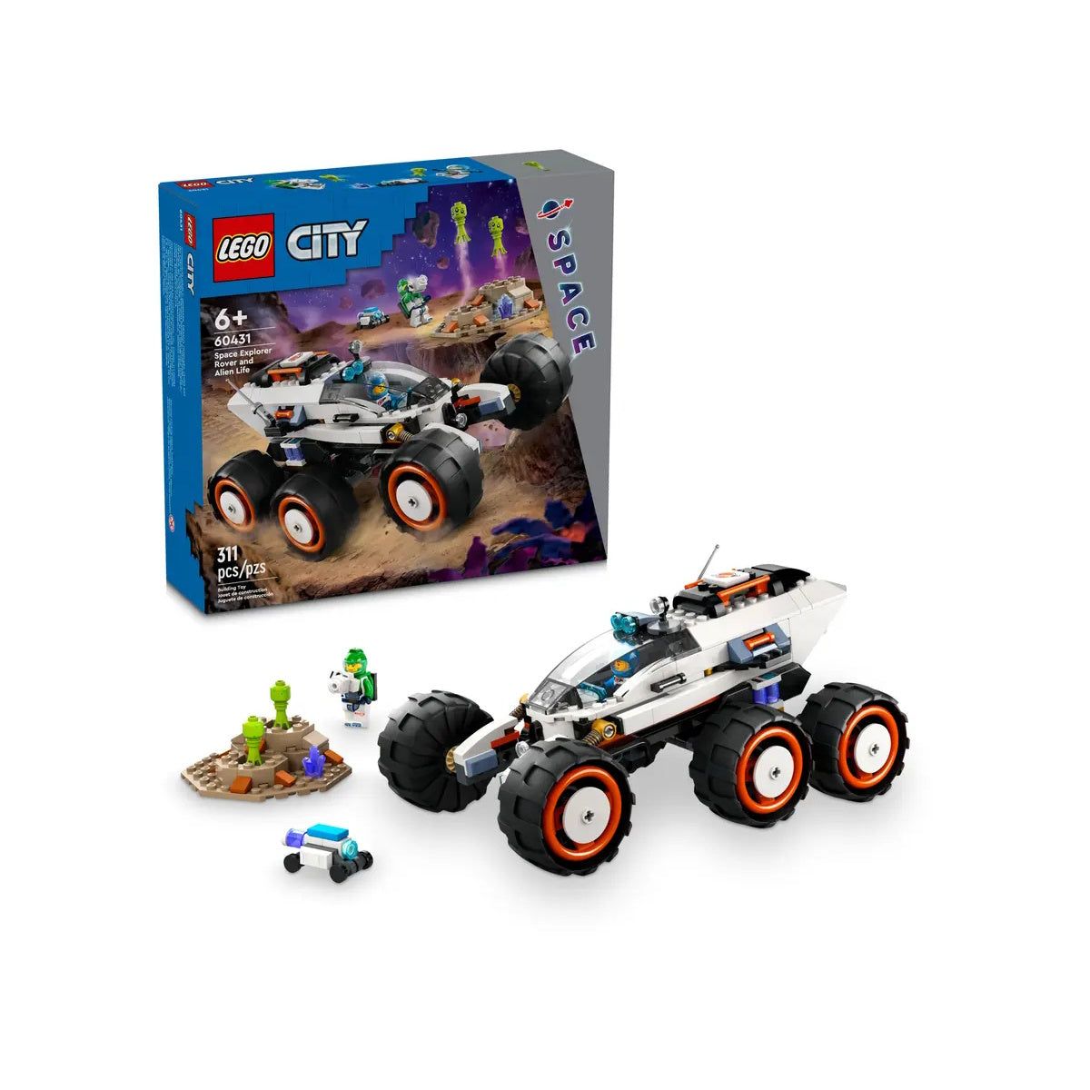 LEGO City 60431 - Rover de explorare spatiala si viata extraterestra (311 piese)