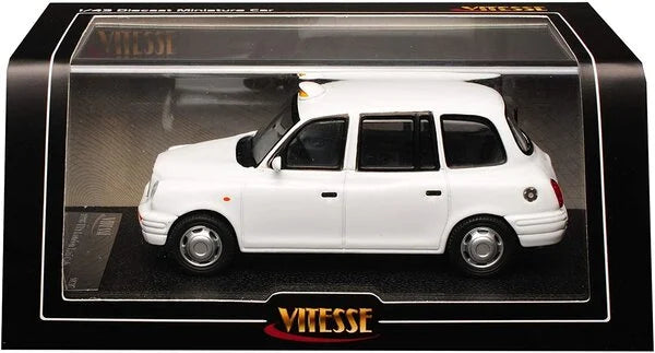 London Taxi Cab TX1 1998 alb cu vitrina plexiglass - 1/43 Vitesse