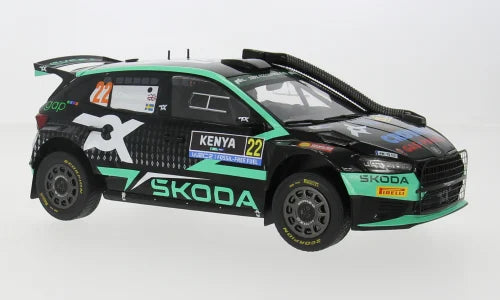 Skoda Fabia Rally2 2023 #22 Winner WRC2 Safari Rally Kenya 2024 - 1/18 IxoModels