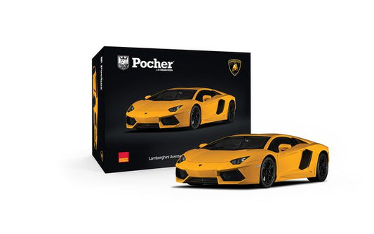 Lamborghini Aventador LP700-4 Giallo Orion de asamblat  (796 piese)  - 1/8 POCHER