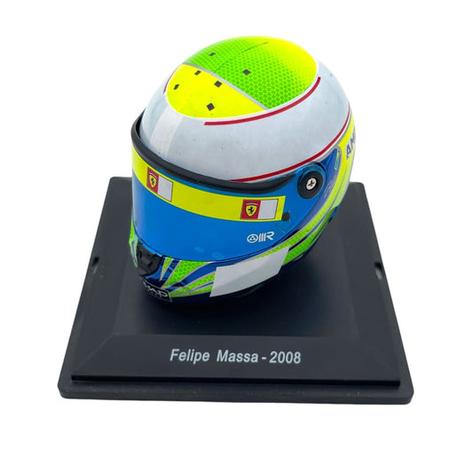 Casca Felipe Massa #2 Scuderia Ferrari F2008 formula 1 2008 cu vitrina plexiglass - 1/5 Spark