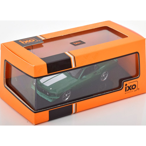Ford Mustang Custom 1969 verde/alb cu vitrina plexiglass - 1/43 IxoModels