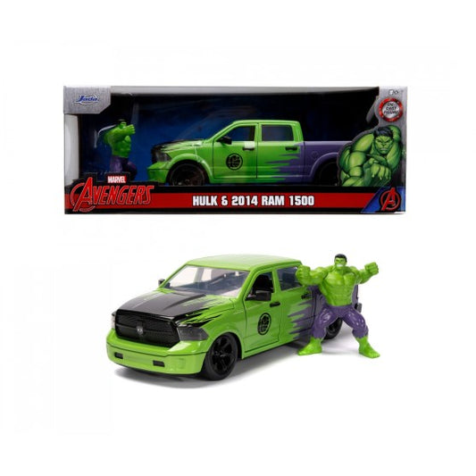 Dodge Ram 1500 cu figurina Hulk - 1/24 Jada