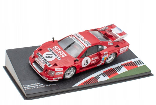Ferrari 308 Gtb 6h Silverstone 1981 C. Facetti / M.Finotto cu vitrina plexiglass - 1/43 Altaya