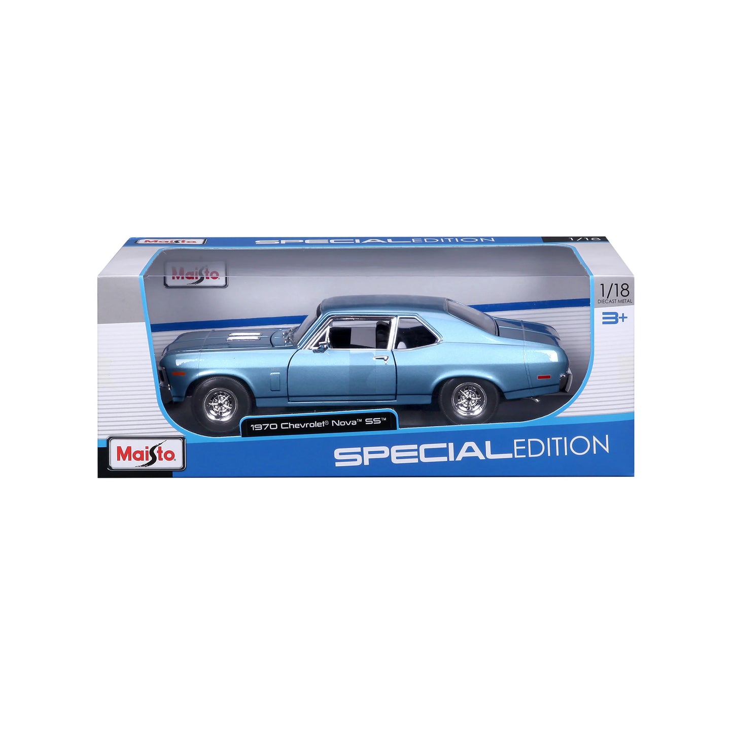 Chevrolet Nova SS 1970 albastru - 1/18 Maisto