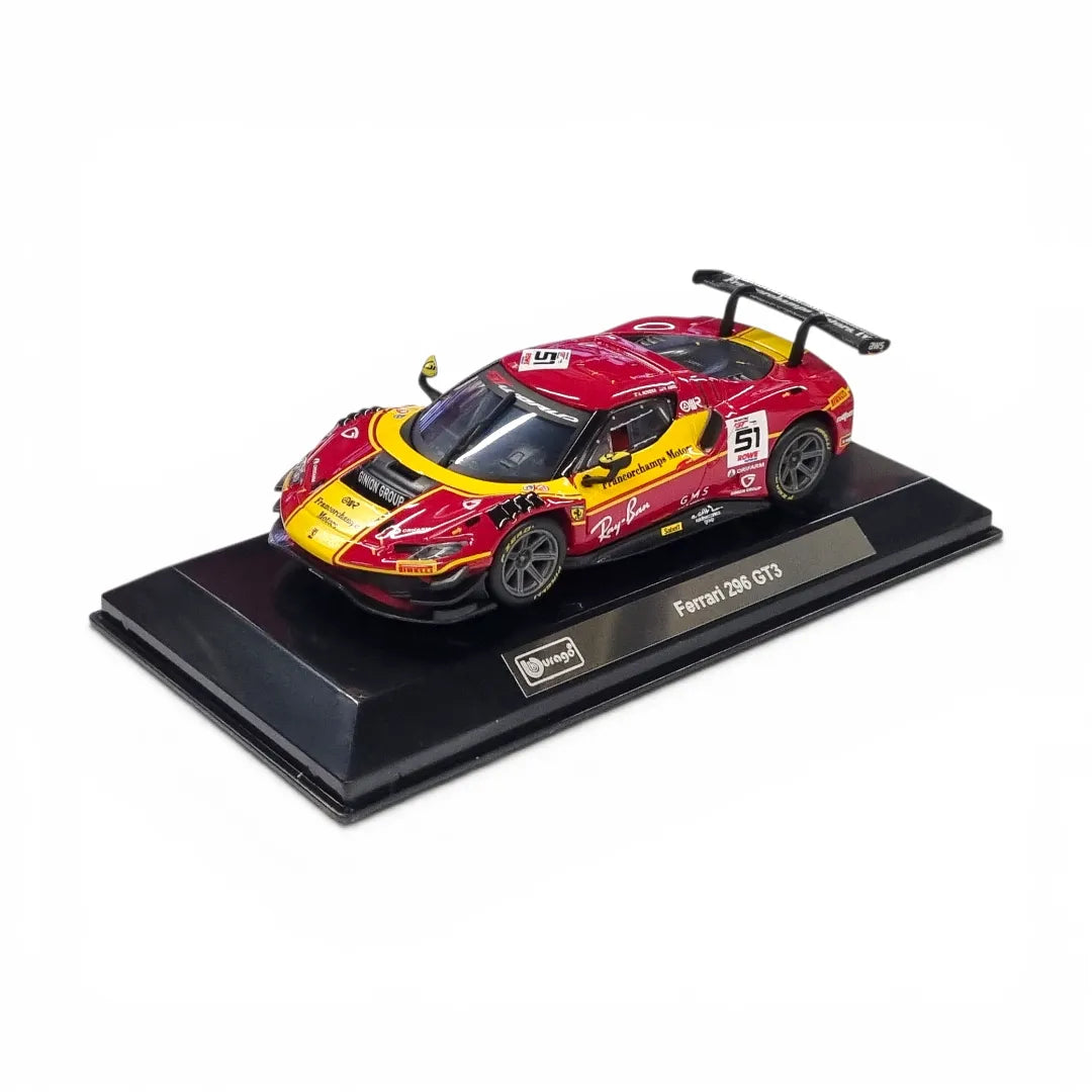 Ferrari 296 GT3 #51 cu vitrina plexiglass - 1/43 Bburago